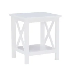 Antique White X Side Frame Accent Table-Kirkland's Home Outlet
