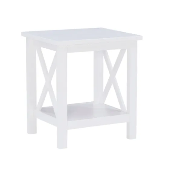 Antique White X Side Frame Accent Table-Kirkland's Home Outlet