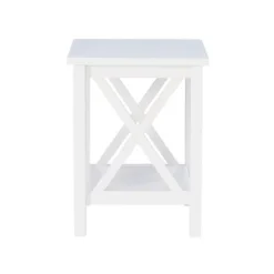 Antique White X Side Frame Accent Table-Kirkland's Home Outlet
