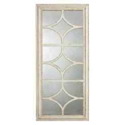 Antique Whitewashed Diamond Panel Wall Mirror-Kirkland's Home Shop