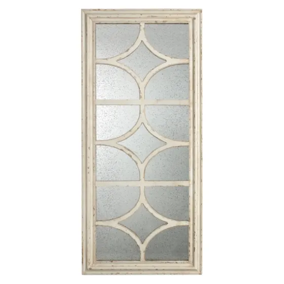 Antique Whitewashed Diamond Panel Wall Mirror-Kirkland's Home Shop