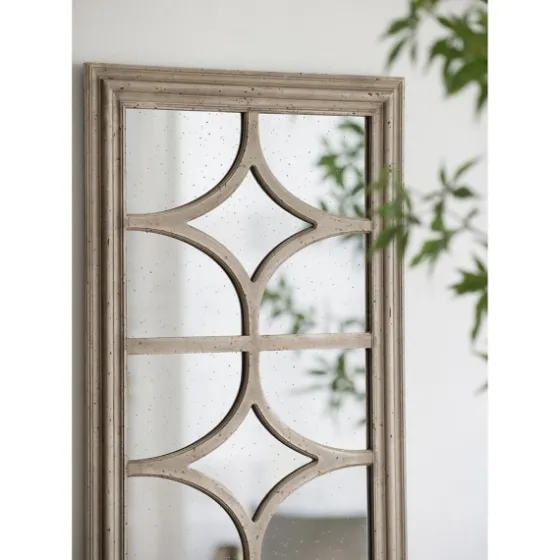 Antique Whitewashed Diamond Panel Wall Mirror-Kirkland's Home Shop