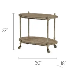 Antique Wood And Metal Bar Cart-Kirkland's Home Flash Sale