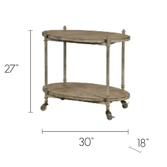 Antique Wood And Metal Bar Cart-Kirkland's Home Flash Sale