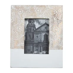 Antique Wood Floral Dipped Picture Frame, 5X7-Kirkland's Home Flash Sale