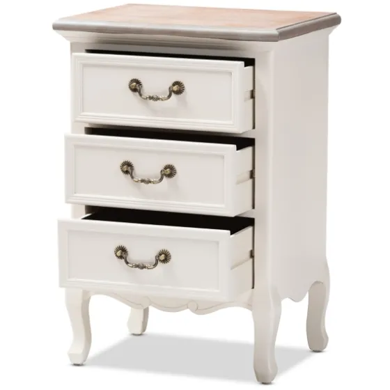 Antique Wooden 3-Drawer Nightstand-Kirkland's Home Discount