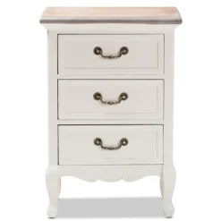 Antique Wooden 3-Drawer Nightstand-Kirkland's Home Discount