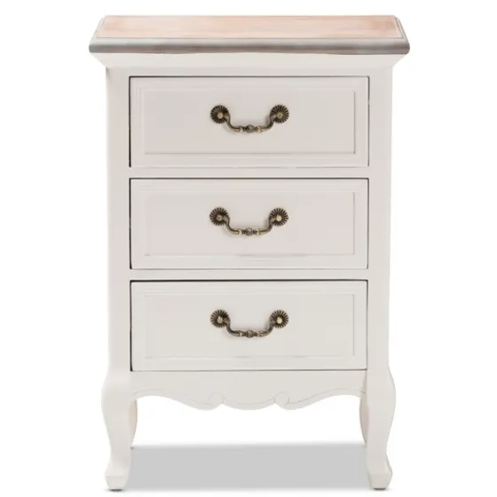 Antique Wooden 3-Drawer Nightstand-Kirkland's Home Discount