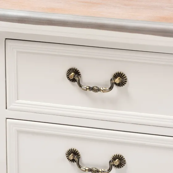 Antique Wooden 3-Drawer Nightstand-Kirkland's Home Discount