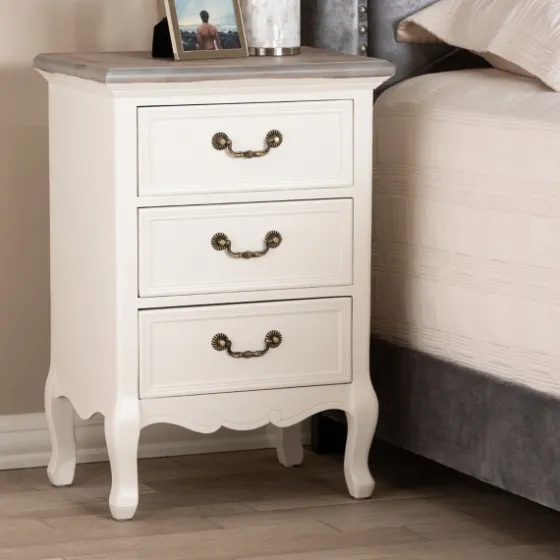 Antique Wooden 3-Drawer Nightstand-Kirkland's Home Discount