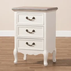 Antique Wooden 3-Drawer Nightstand-Kirkland's Home Discount