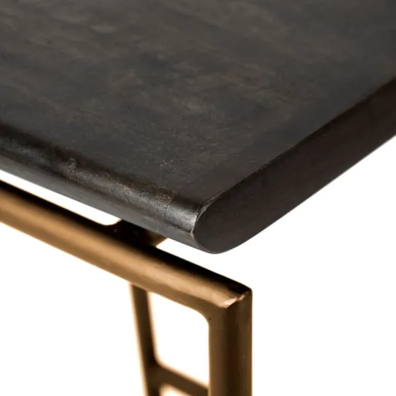 Antiqued Gold Frame Modern Bar Stool-Kirkland's Home Clearance