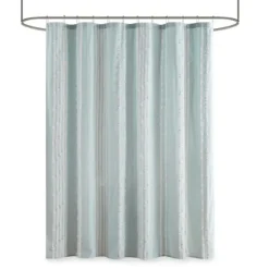 Aqua Cotton Jacquard Shower Curtain-Kirkland's Home Store
