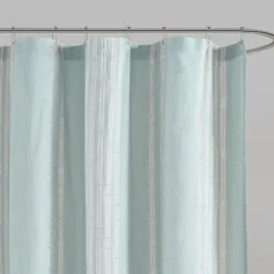 Aqua Cotton Jacquard Shower Curtain-Kirkland's Home Store