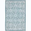 Aqua Embellished Indoor/Outdoor Area Rug, 3X4-Kirkland's Home Sale