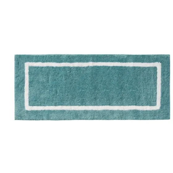 Aqua Geometric Pattern Reversible Bath Mat, 60 In-Kirkland's Home Sale