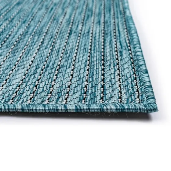 Aqua Intertwine Indoor/Outdoorr Area Rug, 6X9-Kirkland's Home Shop