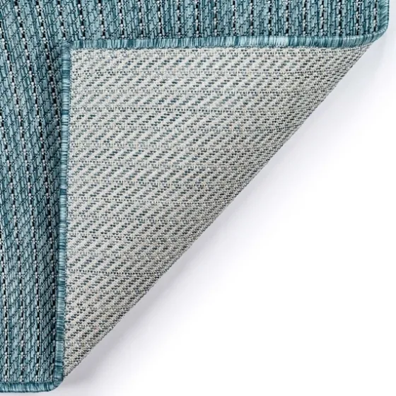 Aqua Intertwine Indoor/Outdoor Area Rug, 7X9-Kirkland's Home Discount
