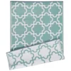 Aqua Moroccan Trellis Outdoor Area Rug, 4X6-Kirkland's Home New