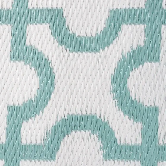 Aqua Moroccan Trellis Outdoor Area Rug, 4X6-Kirkland's Home New