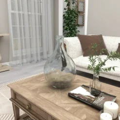 Aqua Teardrop Glass Tabletop Decorative Vase-Kirkland's Home Hot