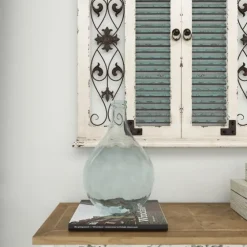 Aqua Teardrop Glass Tabletop Decorative Vase-Kirkland's Home Hot
