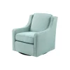 Aqua Upholstered Swivel Accent Chair-Kirkland's Home Sale