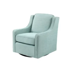 Aqua Upholstered Swivel Accent Chair-Kirkland's Home Sale