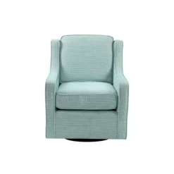 Aqua Upholstered Swivel Accent Chair-Kirkland's Home Sale