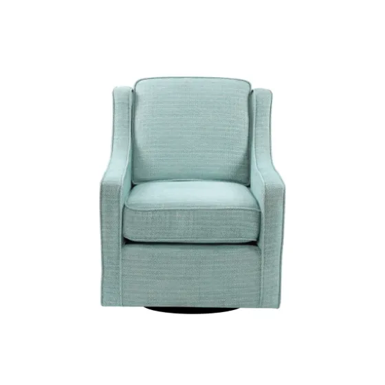 Aqua Upholstered Swivel Accent Chair-Kirkland's Home Sale