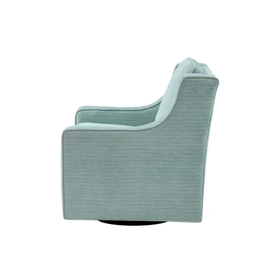 Aqua Upholstered Swivel Accent Chair-Kirkland's Home Sale