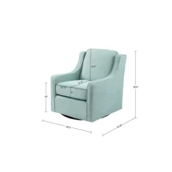 Aqua Upholstered Swivel Accent Chair-Kirkland's Home Sale