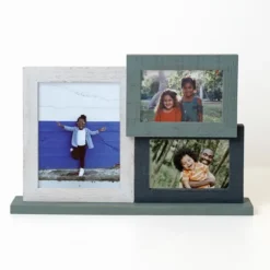 Aqua Wood 3-Opening Picture Frame-Kirkland's Home Hot