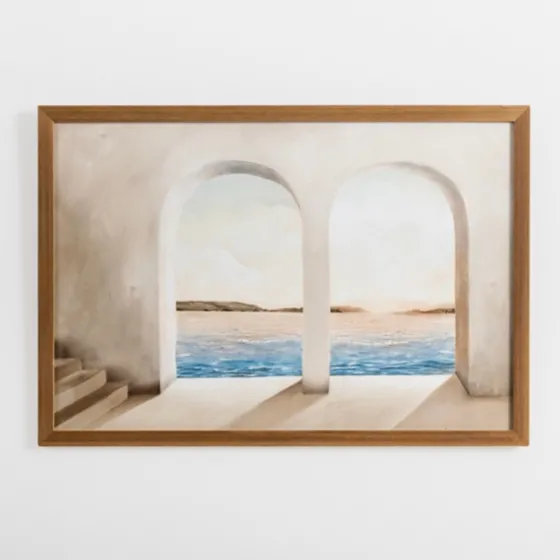 Arched Coastal Viewpoint Framed Art Print-Kirkland's Home Hot