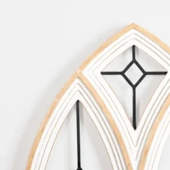 Arched Wood And Metal Geometric Wall Plaque-Kirkland's Home Shop