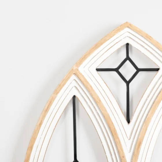 Arched Wood And Metal Geometric Wall Plaque-Kirkland's Home Shop