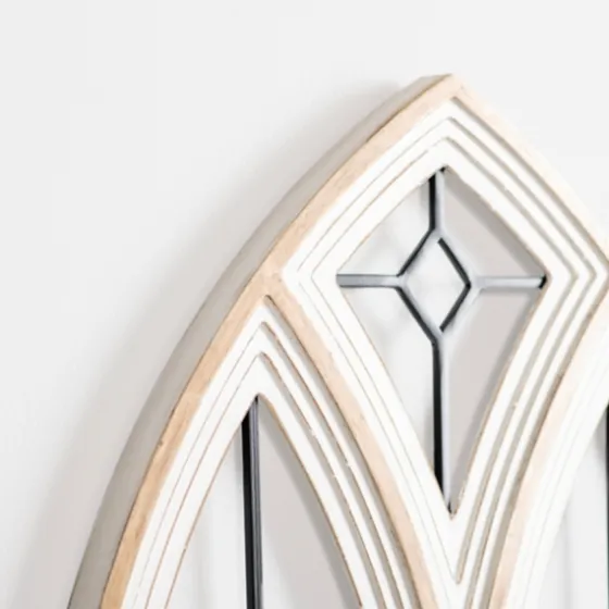 Arched Wood And Metal Geometric Wall Plaque-Kirkland's Home Shop