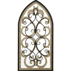 Arched Wood And Metal Layered Scroll Wall Plaque-Kirkland's Home Shop