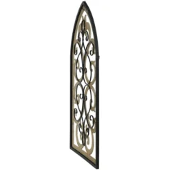 Arched Wood And Metal Layered Scroll Wall Plaque-Kirkland's Home Shop