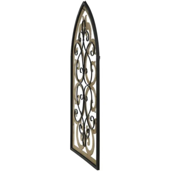 Arched Wood And Metal Layered Scroll Wall Plaque-Kirkland's Home Shop