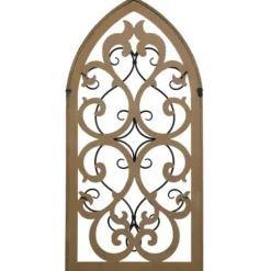 Arched Wood And Metal Layered Scroll Wall Plaque-Kirkland's Home Shop