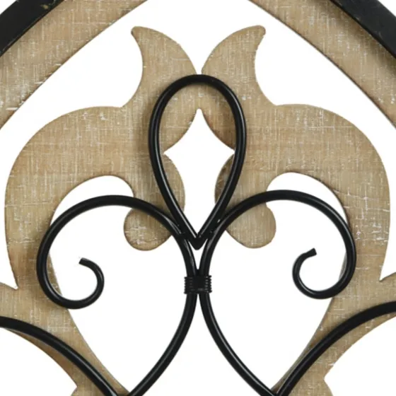 Arched Wood And Metal Layered Scroll Wall Plaque-Kirkland's Home Shop