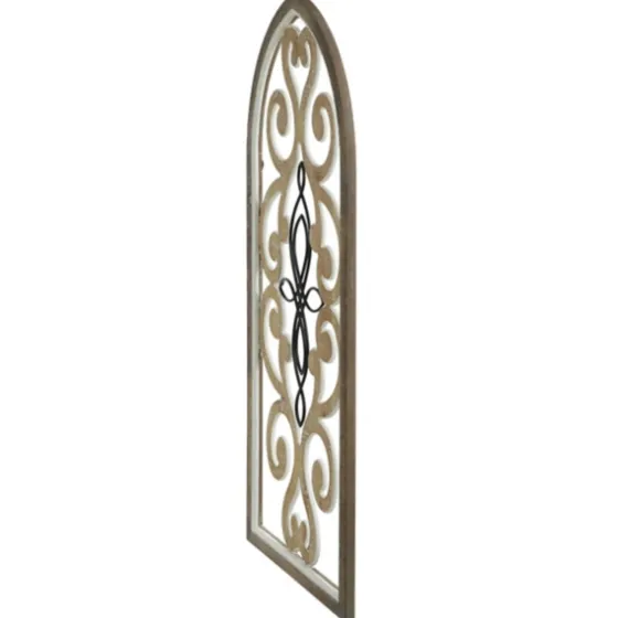Arched Wood And Metal Scroll Wall Plaque-Kirkland's Home Online