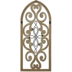Arched Wood And Metal Scroll Wall Plaque-Kirkland's Home Online