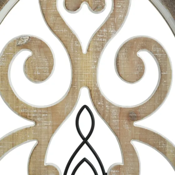 Arched Wood And Metal Scroll Wall Plaque-Kirkland's Home Online