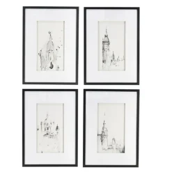 Architectural Drawings Framed Art Prints, Set Of 4-Kirkland's Home Sale