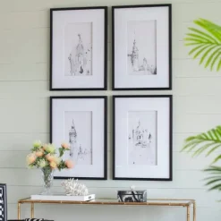 Architectural Drawings Framed Art Prints, Set Of 4-Kirkland's Home Sale