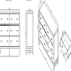Arden Wood 6-Drawer Dresser-Kirkland's Home Fashion