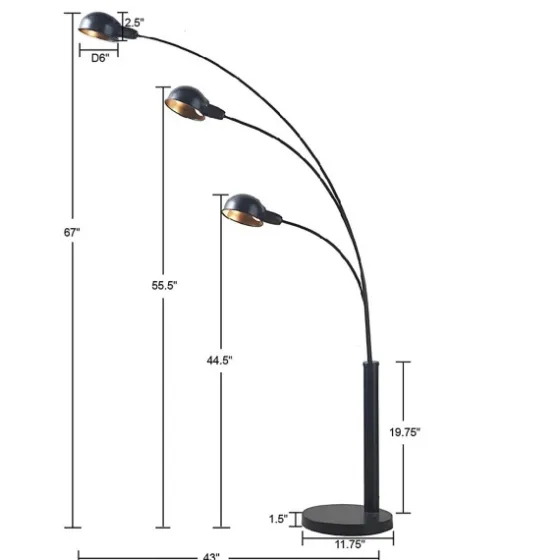 3-Arm Adjustable Floor Lamp-Kirkland's Home Hot
