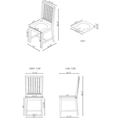 Armless Slat Back 2-Pc. Dining Chair Set-Kirkland's Home Store